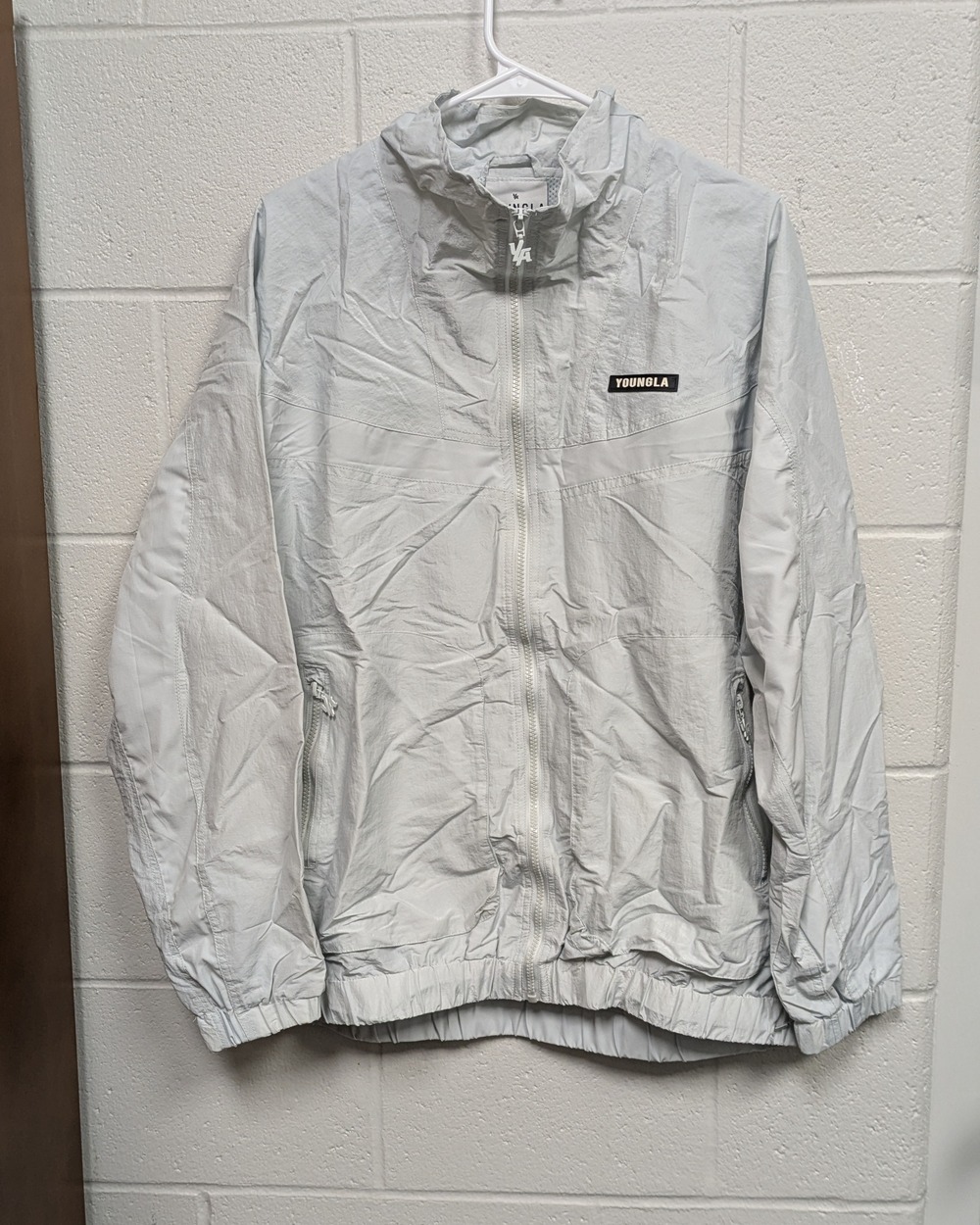Young LA vintage gray members-only zip-up jacket
